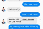 Akun Facebook Kamaruddin Ali di Retas, Modus Minta di Kirimkan Uang Melalui Rekening Orang Lain