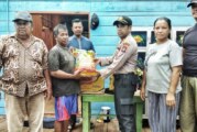 Polsek Singkep Barat Berikan Bantuan Pada Korban Bencana Angin Kencang