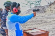 Neko Wesha Pawelloy Juara I Menembak Eksekutif Yang Digelar Lanal Dabo Singkep