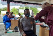 Polres Lingga Gelar Vaksinasi Covid-19 Tahap Pertama Pada Seluruh Jajarannya