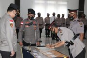 Kapolres Lingga Pimpin Upacara Sertijab 5 Pejabat Utama Polres Lingga