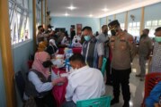 Kapolres Bersama Bupati Lingga Tinjau Vaksinasi di SMK Negeri 1 Singkep