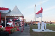 Wakil Bupati Lingga Jadi Irup Pada Upacara Penurunan Bendera Merah Putih di Dabo Singkep