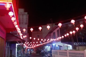 Jelang Imlek, Ribuan Lampu Lampion Hiasi Kota Dabo Singkep