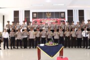 Polres Lingga Gelar Upacara Kenaikan Pangkat