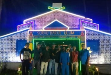 Gerbang Ramadan Desa Berindat Terangi Malam Likuran di Singkep