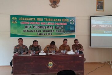 UPT Puskesmas Raya Laksanakan Lokakarya Mini Tribulan