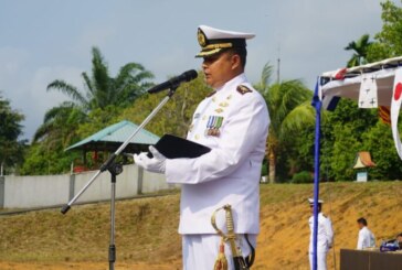 Danlanal Dabo Singkep Pimpin Upacara HUT Ke-78 TNI