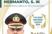 The Most Inspiring Leader 2024: Kapolres Lingga Raih Penghargaan Internasional Maharaja Kutai Mulawarman Sebagai Pemimpin Inspiratif 2024