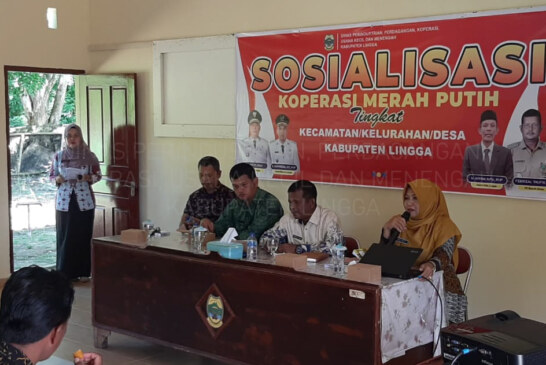 Perkuat Ekonomi Daerah, Disperindagkop Lingga Lakukan Sosialisasi Koperasi Merah Putih secara Bertahap