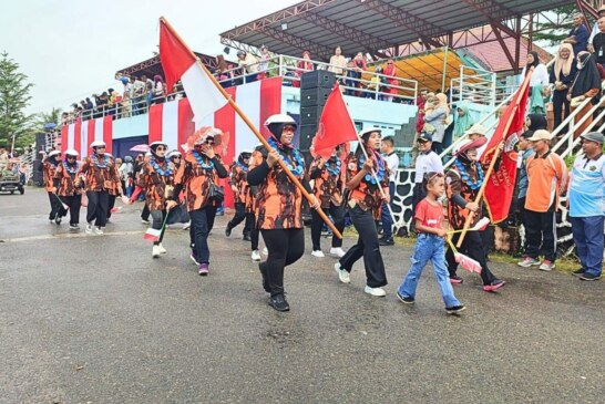 Pemuda Pancasila Lingga Teguhkan Semangat Nasionalisme di Pawai Pembangunan HUT RI ke-80