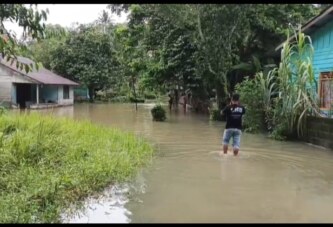 Puluhan Rumah di Dabo Singkep Terendam Banjir, Satu Dapur Warga Roboh