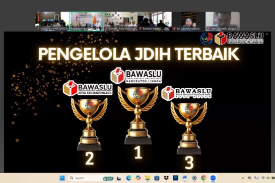 Bawaslu Lingga Raih Predikat Terbaik se-Kepri dalam Pengelolaan JDIH