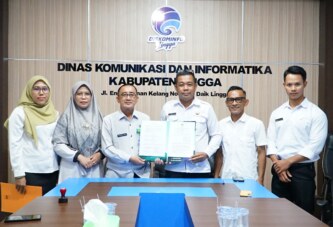 Diskominfo dan Dinsos Lingga Tandatangani MoU Fasilitasi Informasi Layak Anak