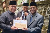 Bupati Lingga Lantik Enam Pejabat Tinggi Pratama di Air Terjun Resun