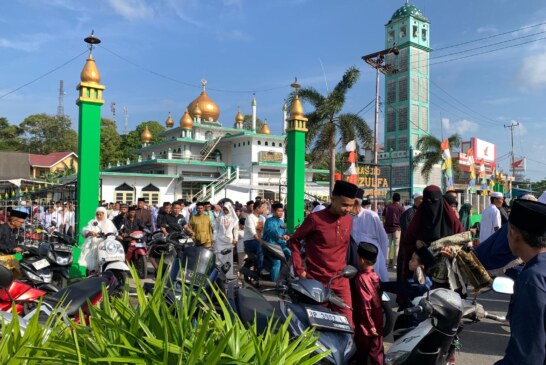 Lautan Jemaah Padati Masjid Az-Zulfa Singkep, Idul Fitri 1447 H Lebih Semarak dari Tahun Sebelumnya
