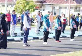 ASN Lingga Tetap Kompak Lewat Senam Sehat Rutin