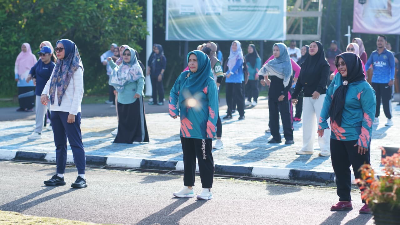 ASN Lingga Tetap Kompak Lewat Senam Sehat Rutin | F. Redaksi