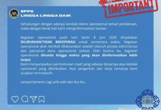 SPPG Lingga Lingga Daik di Bawah Yayasan Pasundan Bakti Pertiwi Hentikan Sementara Operasional