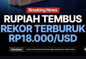 Dolar AS Tembus Rp18.017, Rupiah Sentuh Level Psikologis Baru