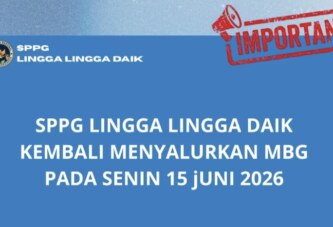 SPPG Lingga Lingga Daik Kembali Salurkan Program MBG Mulai 15 Juni 2026