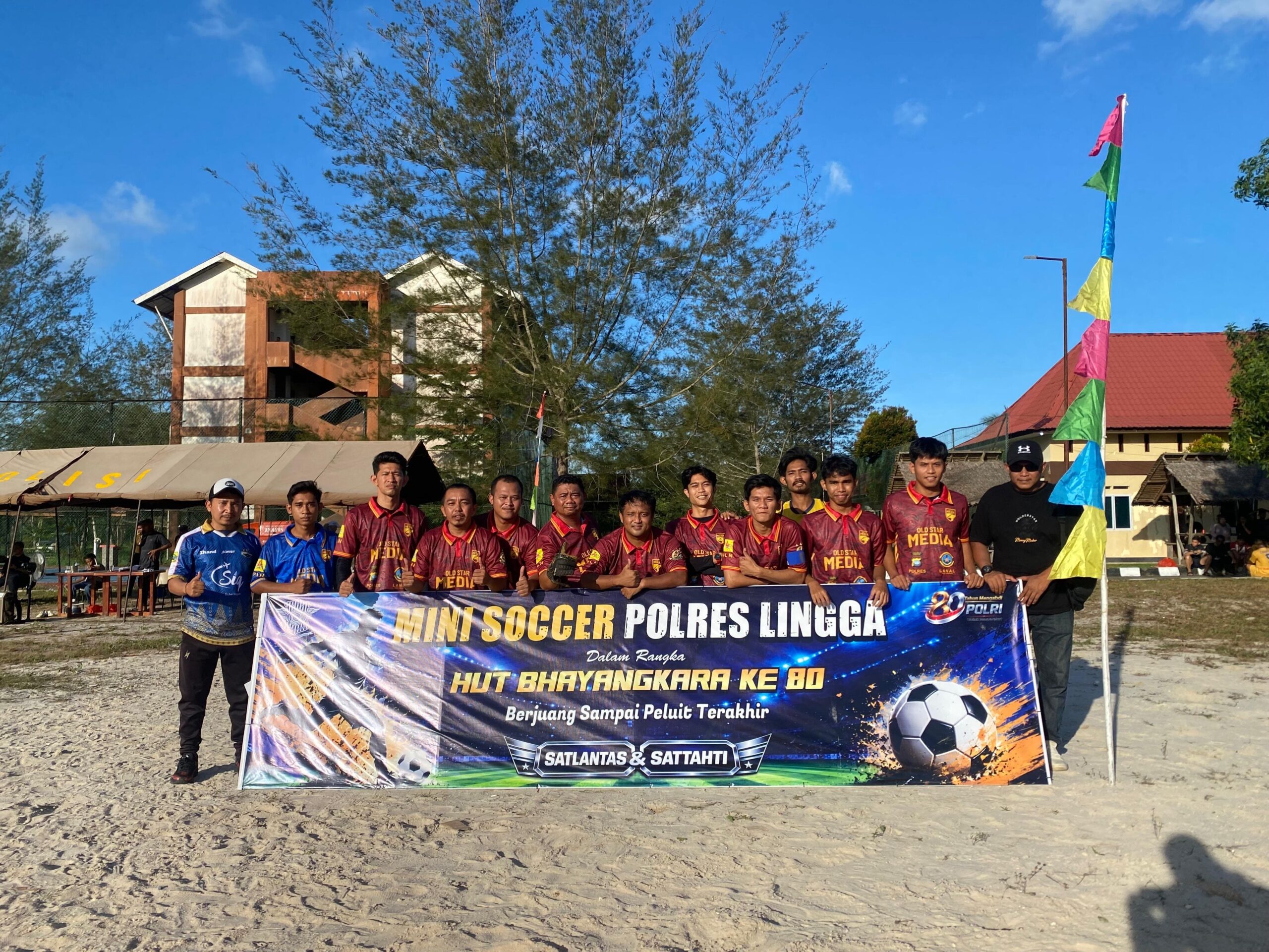 AJI, PWI, PJS dan LMG Bersatu dalam Tim Media B, Sukses Taklukkan Satlantas di Mini Soccer Polres Lingga Cup 2026 | F. Redaksi