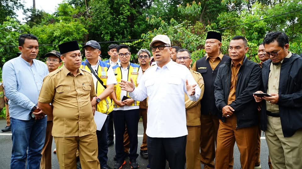Wagub Kepri dan Bupati Lingga Tinjau Lokasi Pembangunan Sekolah Rakyat di Desa Mepar | F. Diskominfo Lingga 
